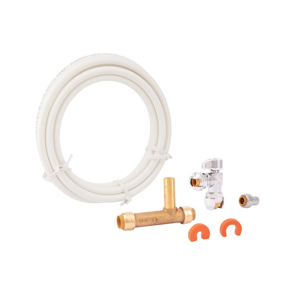 Sharkbite SharkBite 1/4 in. Push Fit X 1/4 in. D Push to Fit 10 ft. Brass Ice Maker Connection Kit 25024 - main
